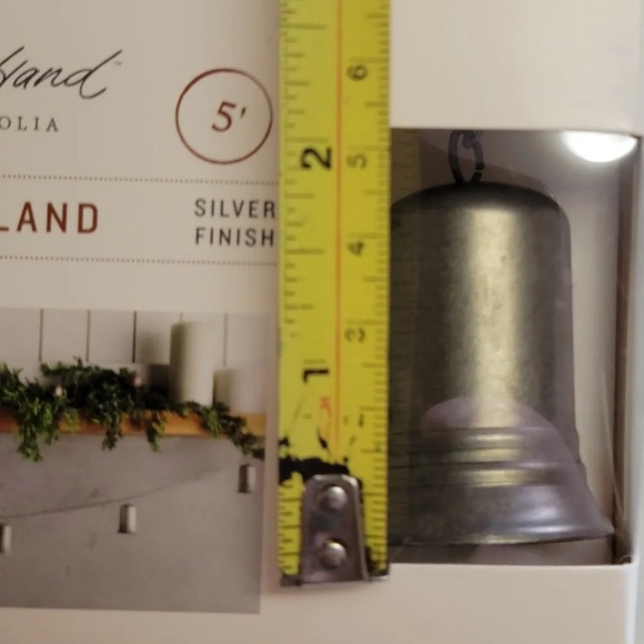 Hearth & Hand Holiday Hearth Hand 5ft Metal Bell Garland Silver